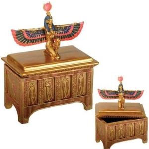 YTC Egyptian Isis Trinket Box - Collectible Figurine Statue Figure Egypt